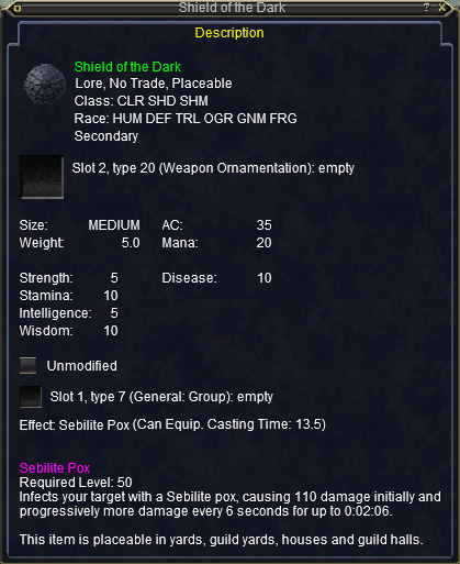 Dark Blade of the Shai`Din :: Items :: EverQuest :: ZAM